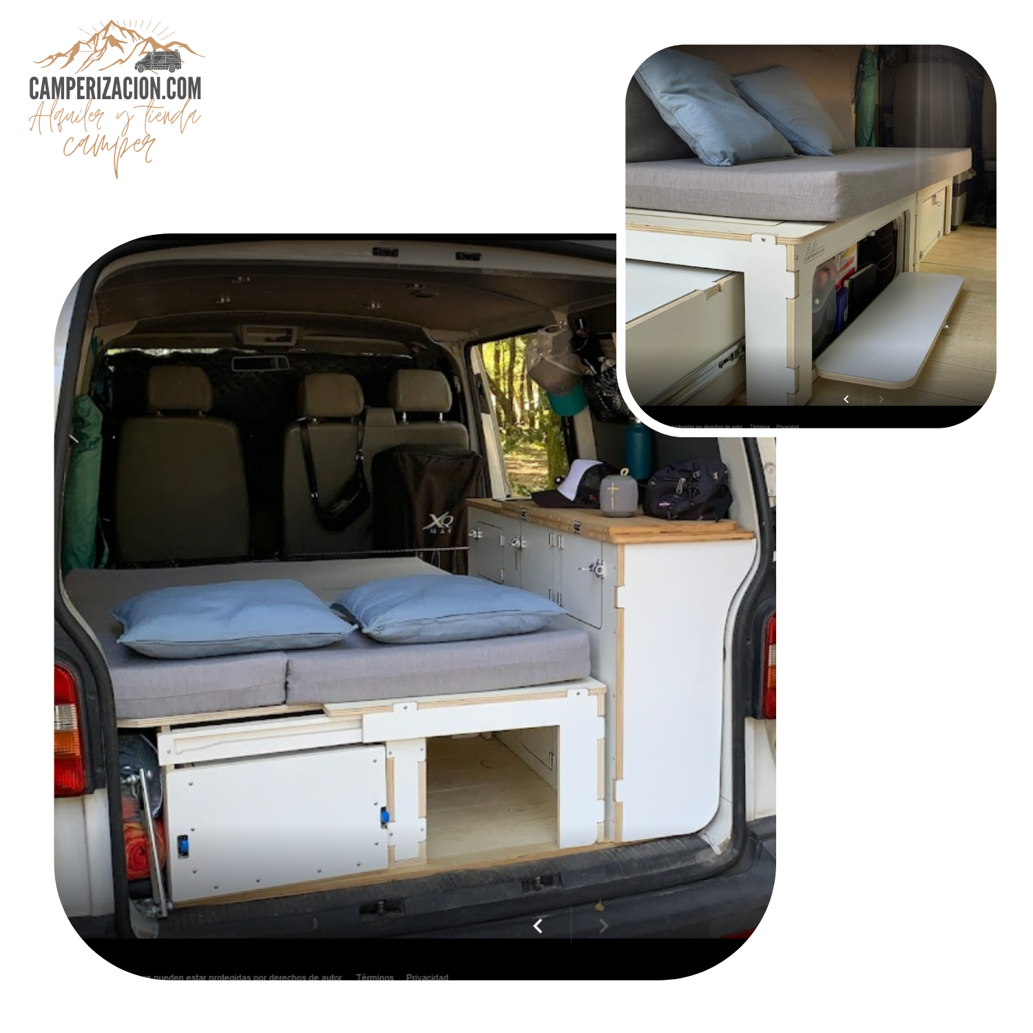 Alquilar furgonetas con kits camper desmontables – Furgo Camper Muebles