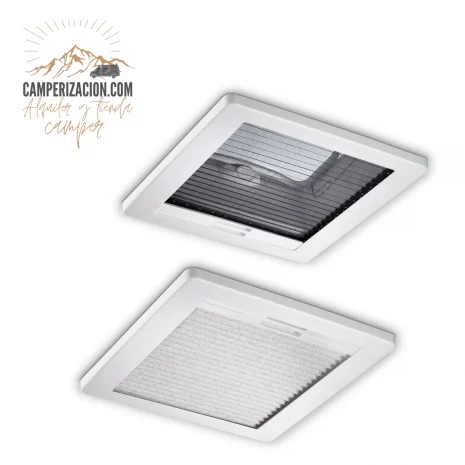 Claraboya-Dometic-Mini-Heki-Style-de-40x40-cm-con-mosquitera-y-store-DETALLE Claraboya-Dometic-Mini-Heki-Style-de-40x40-cm-con-mosquitera-y-store-DETALLE